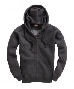 Cottonridge W88 Premium Zip hoodie black melange