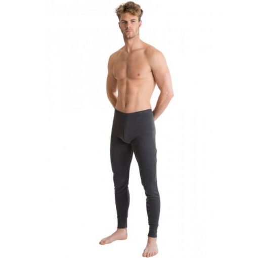 Mens Extra Warm British Made Thermal Underwear Long John charcoal