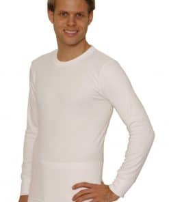 Mens Thermal Underwear Long-Sleeved Vest white