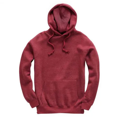 W72 premium hoodie mealange wine