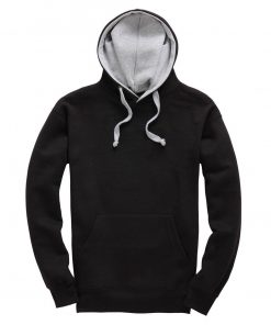 cottonridge W73 premium contrast hoodie black grey