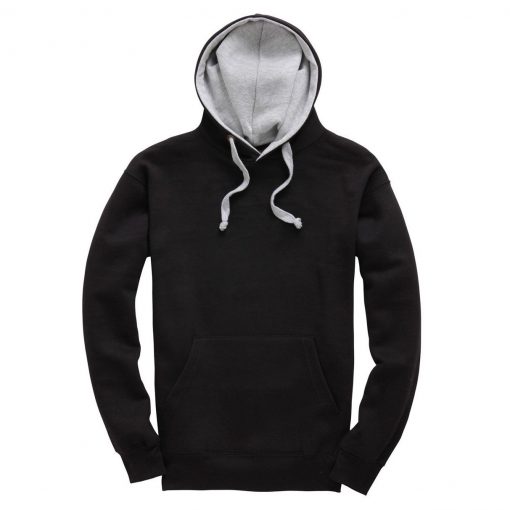 cottonridge W73 premium contrast hoodie black grey