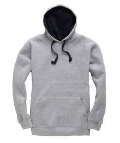 cottonridge W73 premium contrast hoodie grey navy