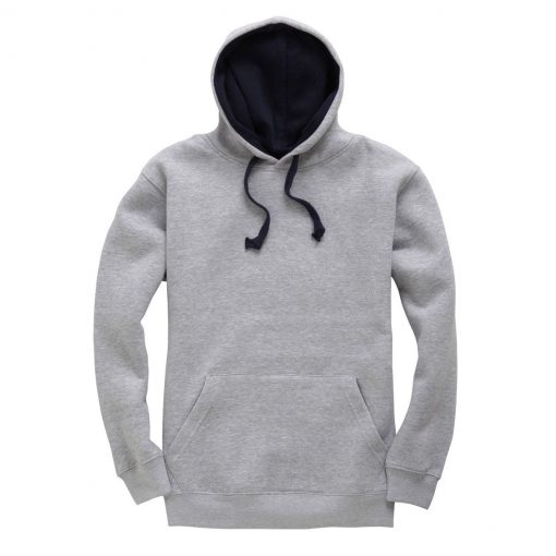 cottonridge W73 premium contrast hoodie grey navy