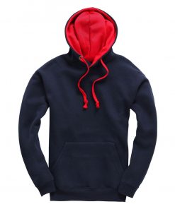 cottonridge W73 premium contrast hoodie navy red