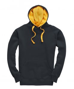 cottonridge W73 premium contrast hoodie navy yellow