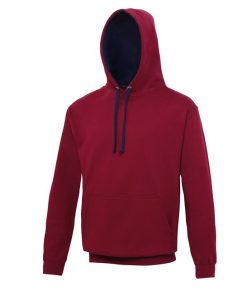 JH003 AWDis Varsity Hoodie burgundy / oxford navy