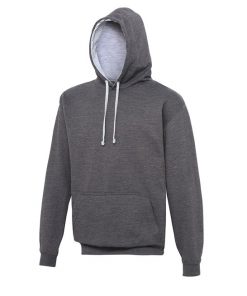 JH003 AWDis Varsity Hoodie charcoal/heather grey