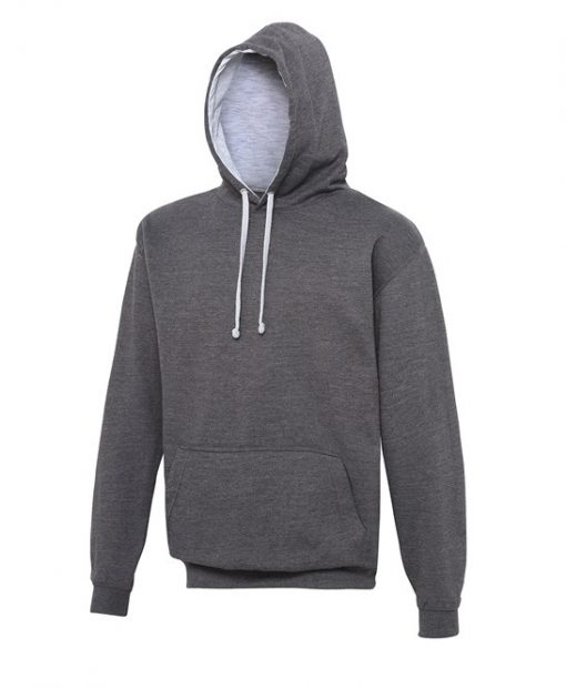 JH003 AWDis Varsity Hoodie charcoal/heather grey