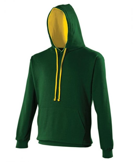 JH003 AWDis Varsity Hoodie forest green / gold