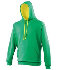 JH003 AWDis Varsity Hoodie kelly green / sun yellow