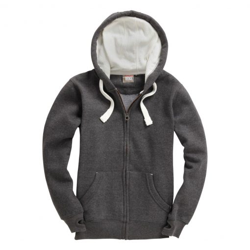 Cottonridge W81PFK Ultra Premium Zip Hoodie black melange