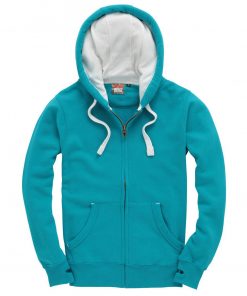 Cottonridge W81PFK Ultra Premium Zip Hoodie - caribbean blue