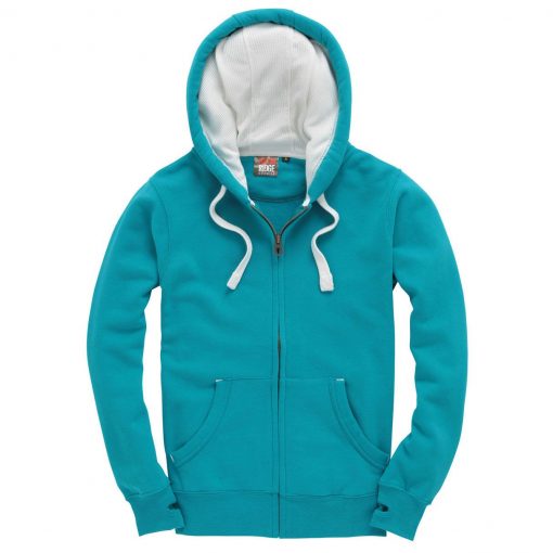 Cottonridge W81PFK Ultra Premium Zip Hoodie - caribbean blue