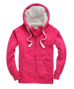 Cottonridge W81PFK Ultra Premium Zip Hoodie - cerise