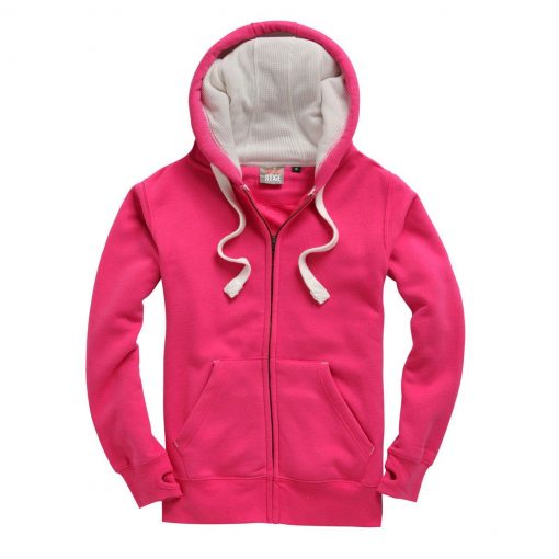 Cottonridge W81PFK Ultra Premium Zip Hoodie - cerise