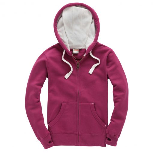 Cottonridge W81PFK Ultra Premium Zip Hoodie - cranberry