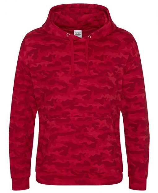 JH014 AWDis Camo Hoodie red