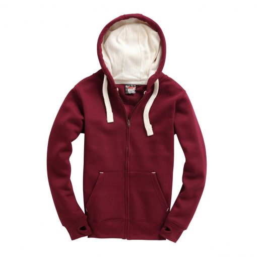 Cottonridge W81PFK Ultra Premium Zip Hoodie - maroon