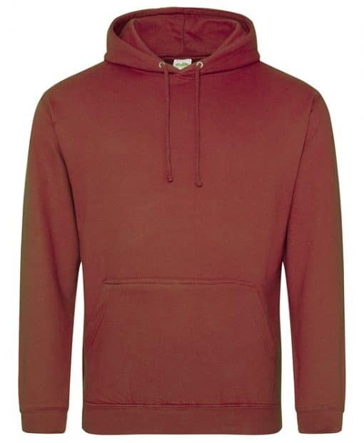 AWDis College Hoodie red rust