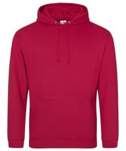 AWDis College Hoodie red hot chilli