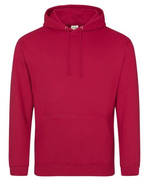 AWDis College Hoodie red hot chilli