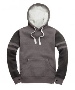 Cottonridge W101K Retro hoodie - sports grey / black melange