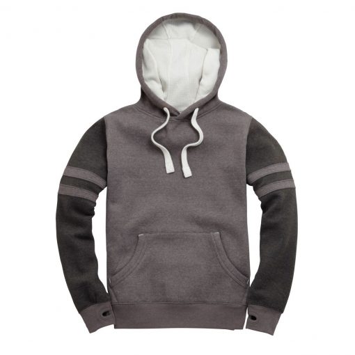 Cottonridge W101K Retro hoodie - sports grey / black melange