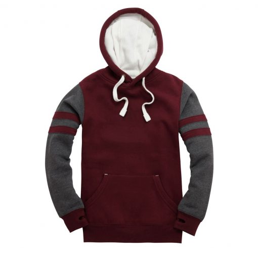 ottonridge W101K Retro hoodie - maroon / black melange