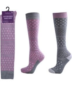 LAdies Fairisle design knee high socks