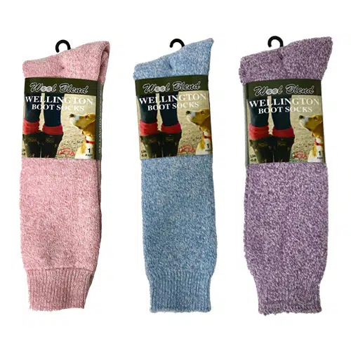 Ladies Wool Blend boot Socks Plain