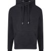 AWDis Cross Neck Hoodie black smoke