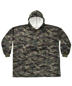 AWDis brand Lab Oversized Hooded Blanket - green camo