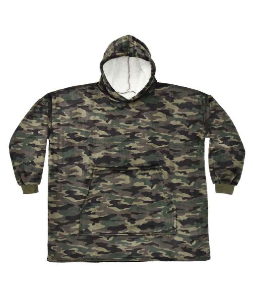 AWDis brand Lab Oversized Hooded Blanket - green camo