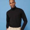 Henbury Long Sleeve Roll Neck Top