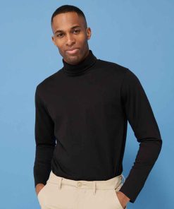 Henbury Long Sleeve Roll Neck Top