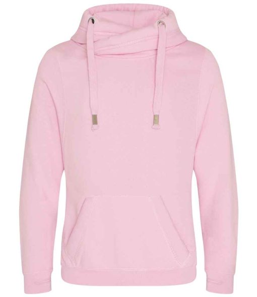 AWDis Cross Neck Hoodie JH021 baby pink