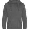 AWDis Cross Neck Hoodie charcoal