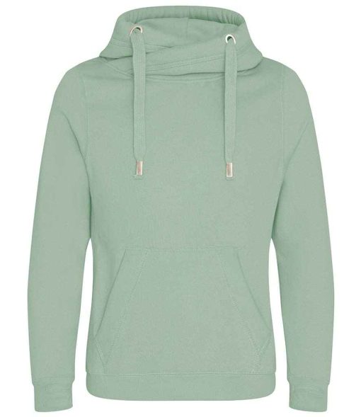 AWDis Cross Neck Hoodie JH021 dusky green