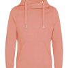 AWDis Cross Neck Hoodie JH021 dusky pink