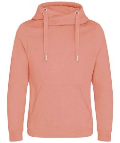 AWDis Cross Neck Hoodie JH021 dusky pink