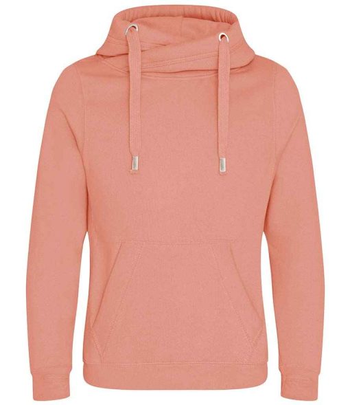 AWDis Cross Neck Hoodie JH021 dusky pink