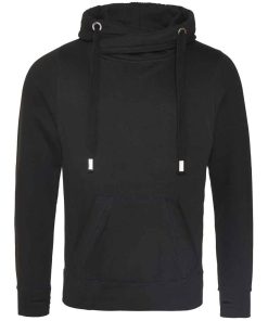 AWDis Cross Neck Hoodie JH021 jet black