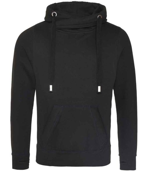 AWDis Cross Neck Hoodie JH021 jet black