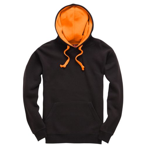 cottonridge hoodie w73 blak neon orange