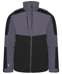 mens emulate ski jacket black ebony grey