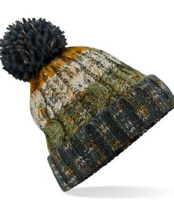 Beechfield Corscrew Pom Pom Beanie morning frost