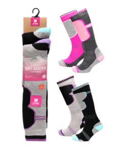 Hover to zoom Ladies 2 Pack Thermal Ski Socks