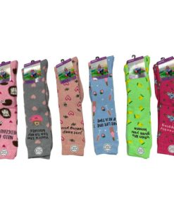 Ladies supersoft Welly Socks Slogan