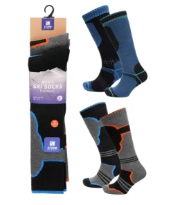 Mens 2 Pack Thermal Ski Socks